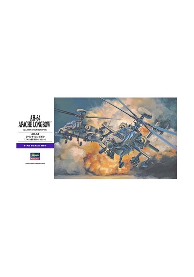 Hasegawa E6 536 1/72 Ölçek, Ah-64 Apache Longbow, Askeri Helikopter Plastik Model Kiti