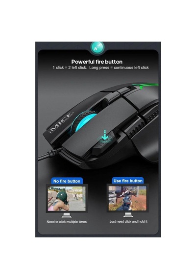 İmce T50 Gaming Mouse, 12800 Dpı, Çift Tıklama Ateş Tuşu, 8 Makrolanabilir Tuşlu, 13 Modlu Rgb 0193