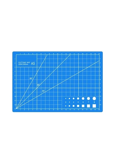 A5 Kesme Matı, 22x15 Cm, Mavi, Kesim Tablası, Kesme Altlığı
