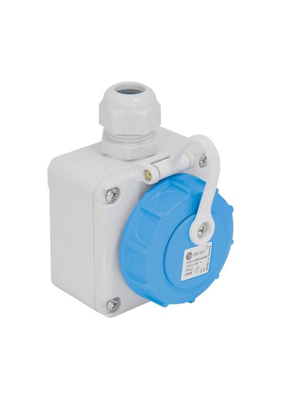 Tp Electric 1x16 A. Elektrik Prizi Duvar Prizi Ip68 Mavi Renk Vid
