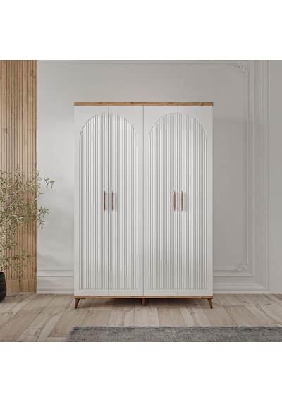 Nevada 4 Kapaklı Komple Mdf Gardırop - Elbise Dolabı