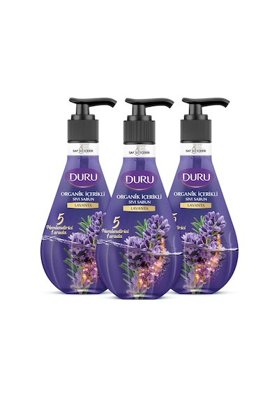 Organik Içerikli Lavanta Sıvı Sabun 3x500ml