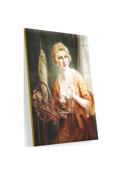 Cakasepetim François Martin Kavel Fransa 1861 1931 Catherine La Rose İplik Üretirken Ahşap Mdf Tablo