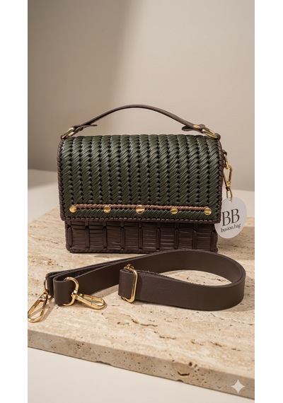 Busonbag Buson.bag - Ağaç Kabuğu Dokulu İmza Tasarım Çanta - Kadın El / Çapraz Çanta Acı Kahverengi - Yeşil Busonbag Buson.bag - Ağaç Kabuğu Dokulu İmza Tasarım Çanta - Kadın El / Çapraz Çanta Acı Kahverengi - Yeşil