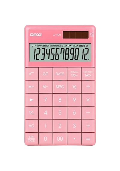 Daxi X-400 Pembe 12 Hane Masaüstü Hesap Makinesi