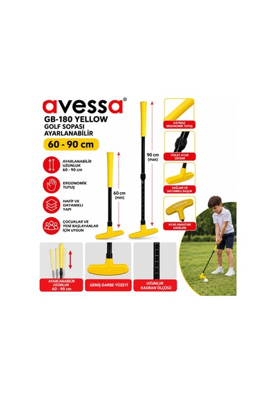 Avessa Gb-180 Ayarlanabilir Golf Sopası Sarı