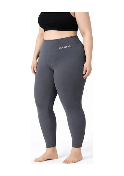 Defymoda Yüksek Bel Toparlayıcı Likralı Dalgıç Spor Tayt Esnek Battal Büyük Beden - Füme Füme Defymoda Yüksek Bel Toparlayıcı Likralı Dalgıç Spor Tayt Esnek Battal Büyük Beden - Füme Füme
