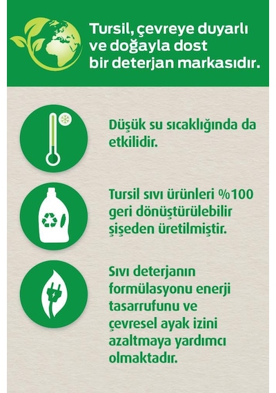Tursil Sıvı Çamaşır Deterjanı Leylak Bahçesi 4 x 2145 ML 132 Yıkama