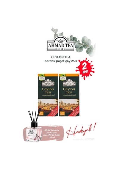 Ceylon Tea 25'li Bardak Poşet Çay 2 Paket Ve Oda Kokusu