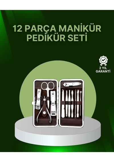 12 Parçalık Özel Deri Çantalı Kişisel Bakım Seti Mh-hs1434-6995