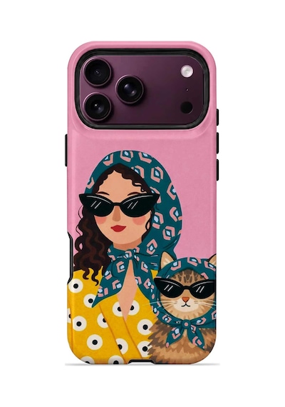 Velvoria Valestra Bohem Kedili Apple Apple iPhone Uyumlu 18 Pro Max Darbe Korumalı Kılıf Valestra Select - Bohem Kedili