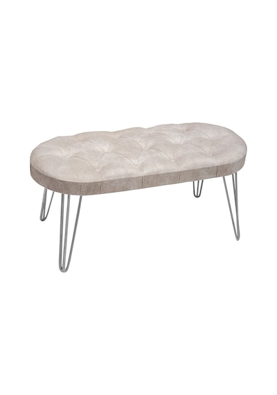 Louca Bench, Kırık Beyaz Silver Krem - Gümüş