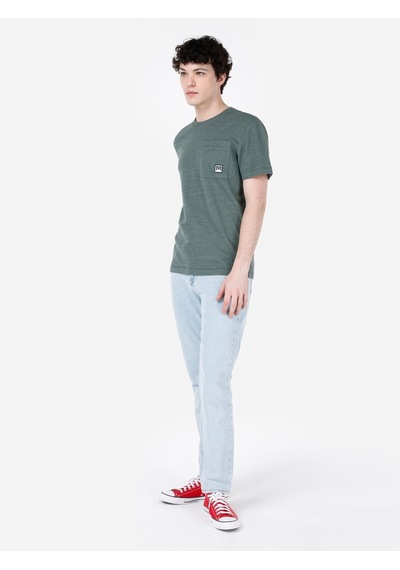 Colin's Colins Normal Kesim Bisiklet Yaka Baskılı Yeşil Erkek Kısa Kol Tişört Cl1066740 Q1.v1 Grn Yeşil