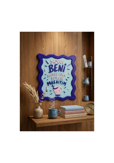 Bii Atölye Modern Ve Mizahi Çerçeveli Duvar Tablosu Yapışkanlı 3d Baskı Ev Ve Ofis Aksesuarı 17x18 Cm Ev Aksesuarı