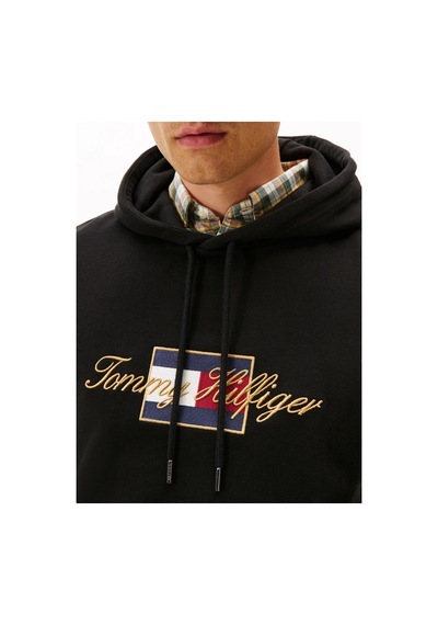 Tommy Hilfiger Mw0mw41502 Icon Gold Erkek Sweatshirt Siyah