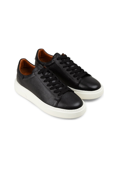 Deery Erkek Siyah Hakiki Deri Sneaker Ayakkabı - 04651msyhe01