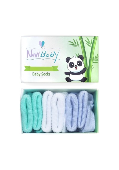 3'lü Bambu Yenidoğan Bebek Çorap Fresh, 6-12 Ay Bej - Çok Renkli