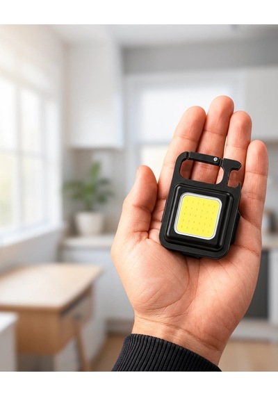 Mini Anahtarlık Fener 1000 Lümen Cob Led