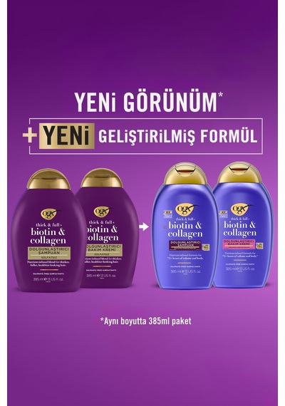 Ogx Dolgunlaştırıcı Biotin & Kolajen Sülfatsız Bakım Kremi 385 Ml