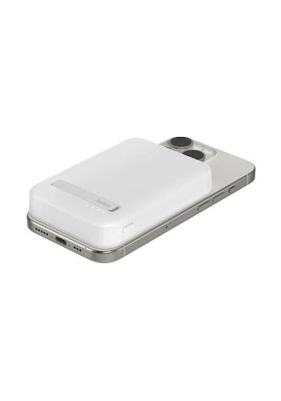 Belkin Bpd007btwt Boostcharge Qi2 15w 8k Magsafe Uyumlu Kablosuz Powerbank Beyaz siyah