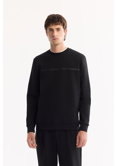 Avva Erkek Siyah Bisiklet Yaka Pamuklu Bi-stretch Baskılı Regular Fit Sweatshirt A52y1325 Avva Erkek Siyah Bisiklet Yaka Pamuklu Bi-stretch Baskılı Regular Fit Sweatshirt A52y1325