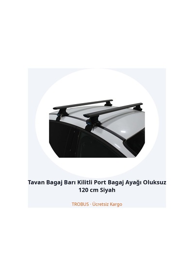 Trobus Tavan Bagaj Barı Kilitli Port Bagaj Ayağı Oluksuz 120 Cm Siyah