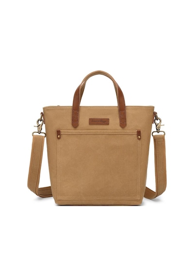 Kanvas Kumaş Kadın Çantası Elden Tutmalı Smart Bags 1328 Camel