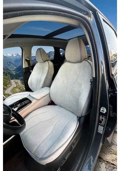 Bod Hyundai Tucson 2021-sonrası Koltuk Kılıfı Araca Özel Airbag Uyumlu Koltuk Koruyucu Luvi Serisi Gri