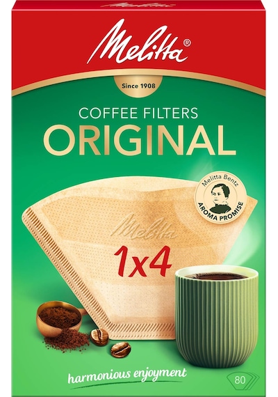 Melitta 1x4 Original Kahverengi Kahve Filtre Kağıdı 80'li