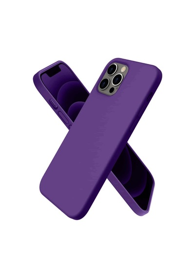 Apple İphone 12 Pro Kılıf First Silikon - Mürdüm Çok Renkli