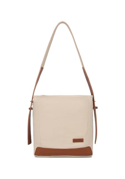 Kanvas Kumaş Kadın Omuz Çantası Smart Bags 1331 Bej