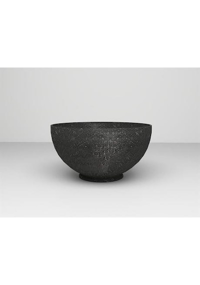 Nuano Consept Krater Serisi Yuvarlak Saksı Siyah 80x40