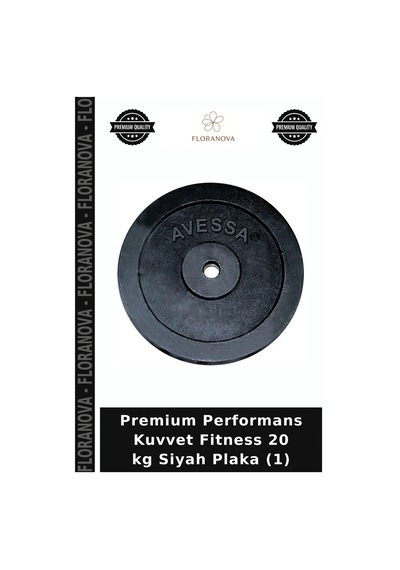 Premium Performans Kuvvet Fitness 20 Kg Siyah Plaka 1