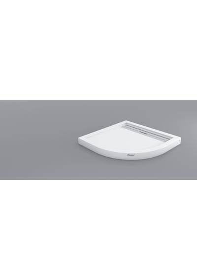 Shower 100x100 Drop Oval Monoblok Duş Teknesi H:8 Cm