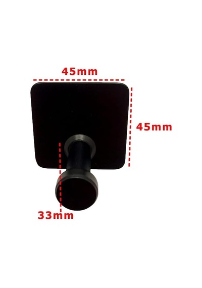 Yapışkanlı Havlu Bornoz Banyo Askılık Mantar Tekli Mat Siyah 4 Lü Paket Siyah