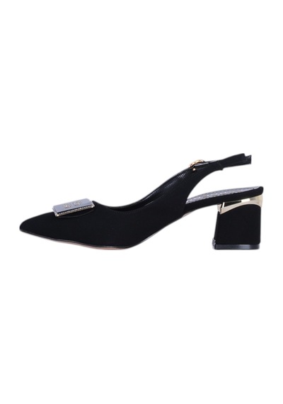 Esracan 2807 5cm Slingback Kadın Topuklu Ayakkabı siyah