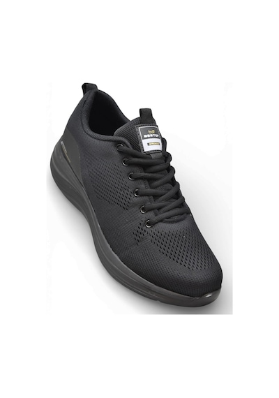 Bst-648 Tam Ortopedik Taban Erkek Spor Ayakkabı Günlük Yazlık Spor Ayakkabı Fileli Siyah