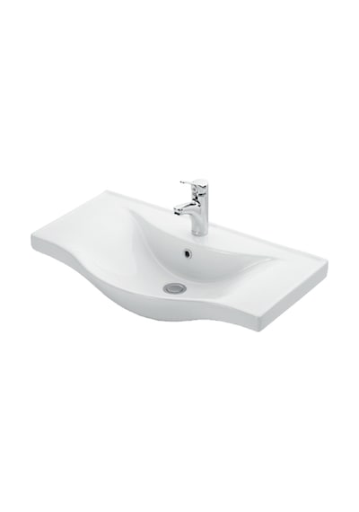 Yıldız 80 Cm Atlantik Çam-Antrasit Gri Mat Mdf Seramik Lavabolu A Antrasit - Atlantik Çam