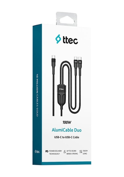 Alumicable Duo Usb-c 2 Usb-c 100w 150cm Hızlı Şarj Kablosu 2dk55s