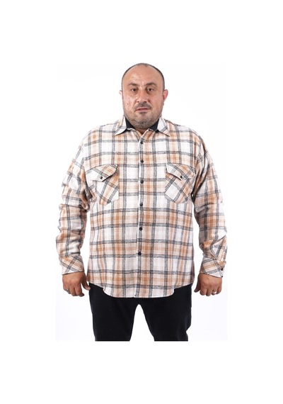 Moc Grande Mocgrande Büyük Beden Oduncu Gömlek Sportsman 22215 Kahverengi