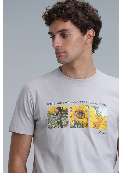 Lufian June Modern Grafik T- Shirt Tas Taş 111020192100190 111020192100190 Taş