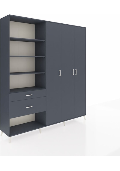 Hyperion Dolap 16 Raflı 2 Çekmeceli 3 Kapaklı 220x44x243 Antrasit-antrasit/antrasit Çok Renkli Hyperion Dolap 16 Raflı 2 Çekmeceli 3 Kapaklı 220x44x243 Antrasit-antrasit/antrasit Çok Renkli