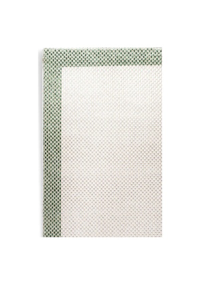 Natura Sisal Hasır Görünümlü Çerçeveli Oval Halı Ntr15 Yeşil-krem