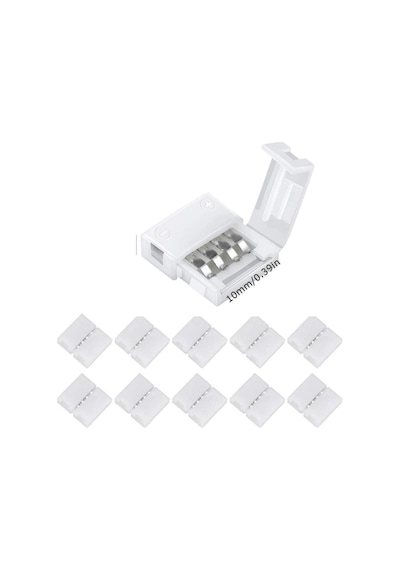 10 Adet 5050 4 Pin Rgb Şerit Led Ekleme Aparatı Lehimsiz Birleştirici