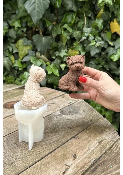 Rufus Concept West Highland Köpek Mum Kalıbı Silikon Çok Renkli