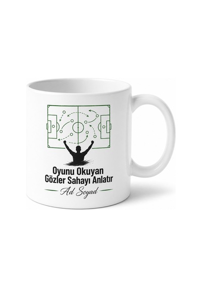 Spor Yorumcusu Taktik Tahtası Maç Özeti Gol Sevinci Kupa Bardak Hediye Beyaz / Çok Renkli