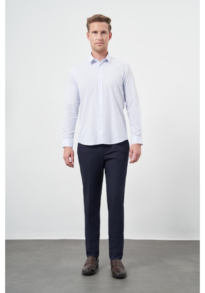 İmza Beyaz Uzun Kol Çizgili Desen Oxford Sert Yaka Cepsiz Pamuklu Classic Slim Fit Gömlek 1004245206 Leylak Beyaz İmza Beyaz Uzun Kol Çizgili Desen Oxford Sert Yaka Cepsiz Pamuklu Classic Slim Fit Gömlek 1004245206 Leylak Beyaz