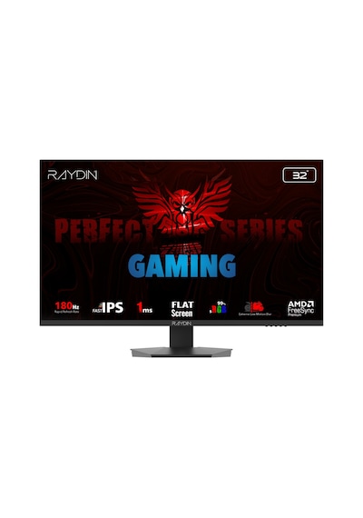 Raydın Eg32eqı-180hz, 31.5&quot , 1ms, 180hz, 2k Quad 350 Nits, Hd, 2xhdmı, Dp, Hoparlör, Ips Led, Flat, Frameless, Freesync Gaming Monitör