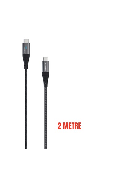 Ack-102 Usb-c To Usbc / Type To Type C 60 Watt Şarj Kablosu 2 Metre Uzun Örgülü