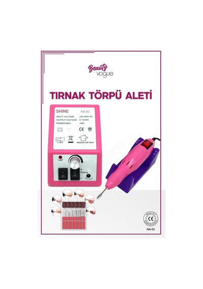 Lexroo Protez Tırnak Freze Makinesi Manikür Pedikür Tırnak Törpü Cihazı Elektrikli 6 Başlık